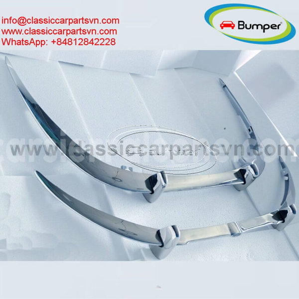 Big with watermark jaguar e type xke series 2 1969 1971 bumper by stainless steel new 3