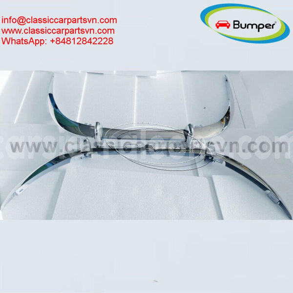 Big with watermark jaguar e type xke series 2 1969 1971 bumper by stainless steel new 4